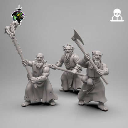 Modular Flagellants, Warrior Priests and Zealots, Witch Hunter Warband. Fantasy Miniatures by Reptilian Overlords, perfect for Wargames