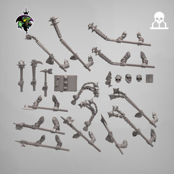 Modular Flagellants, Warrior Priests and Zealots, Witch Hunter Warband. Fantasy Miniatures by Reptilian Overlords, perfect for Wargames