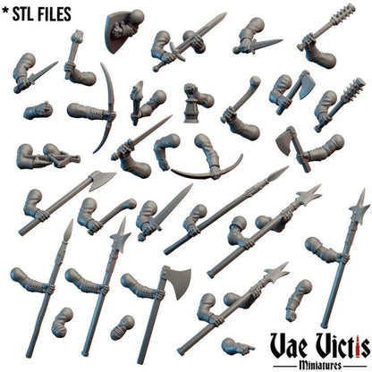 Modular Female Mercenary Ruffian Miniatures, Bits and Weapon Conversions by Vae Victis, perfect for Fantasy Wargames and Tabletop RPGs