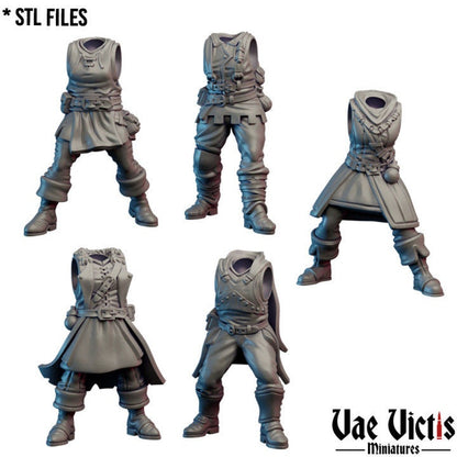 Modular Female Mercenary Ruffian Miniatures, Bits and Weapon Conversions by Vae Victis, perfect for Fantasy Wargames and Tabletop RPGs