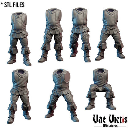 Modular Village Guard Miniatures, Bits and Weapon Conversions Fantasy by Vae Victis, perfect for Fantasy Wargames and Tabletop RPGs