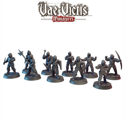 Modular Armored Guard Miniatures, Bits and Weapon Conversions Fantasy by Vae Victis, perfect for Fantasy Wargames and Tabletop RPGs