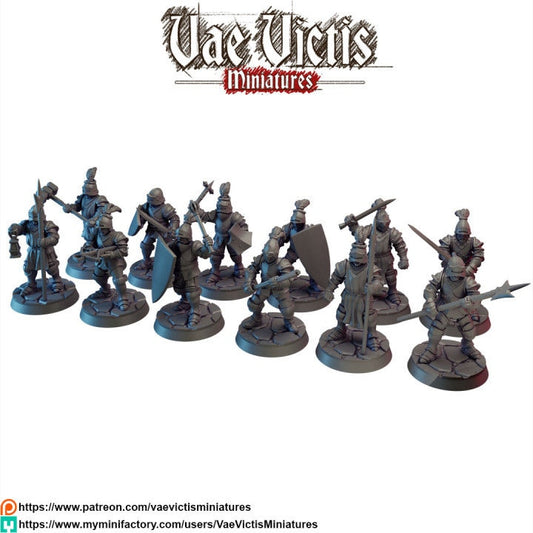 Modular Armored Knight Miniatures, Bits and Weapon Conversions Fantasy by Vae Victis