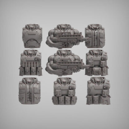 Spacenam 1.0, Sci-Fi Jungle Fighter Miniatures by Reptilian Overlords, Guard infantry regiment