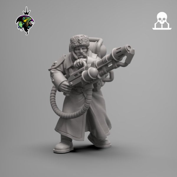 Spacenaz Specials Team , Valhalla Ice Warriors Specialist Gunners Sci-Fi Wargames Miniatures by Reptilian Overlords