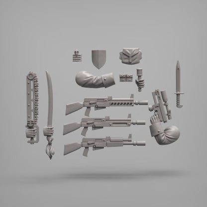 Spacenaz Infantry Squad, Valhalla Ice Warriors Guardsmen Regiment Sci-Fi Wargames Miniatures by Reptilian Overlords,