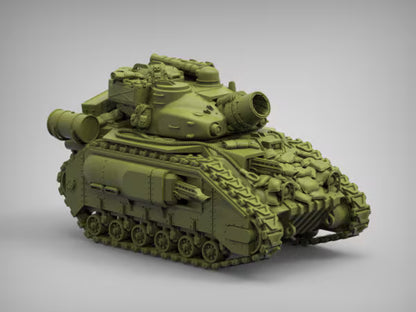 Caiman Main Battle Tank, By Reptilian Overlords, Modular Battle Tank Proxy for Sci-Fi Wargames