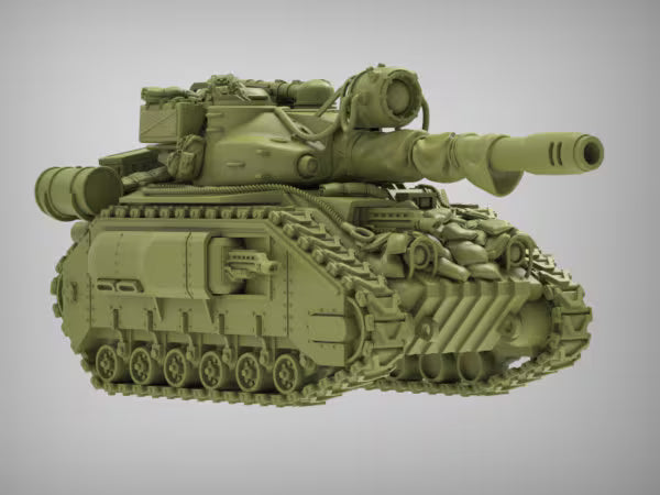 Caiman Main Battle Tank, By Reptilian Overlords, Modular Battle Tank Proxy for Sci-Fi Wargames