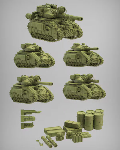 Caiman Main Battle Tank, By Reptilian Overlords, Modular Battle Tank Proxy for Sci-Fi Wargames