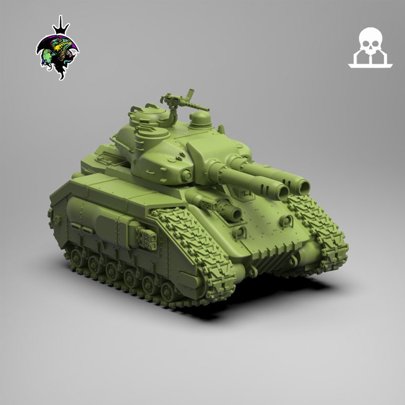 Caiman Heavy Battle Tank, By Reptilian Overlords, Modular Heavy Battle Tank Proxy for Sci-Fi Wargames