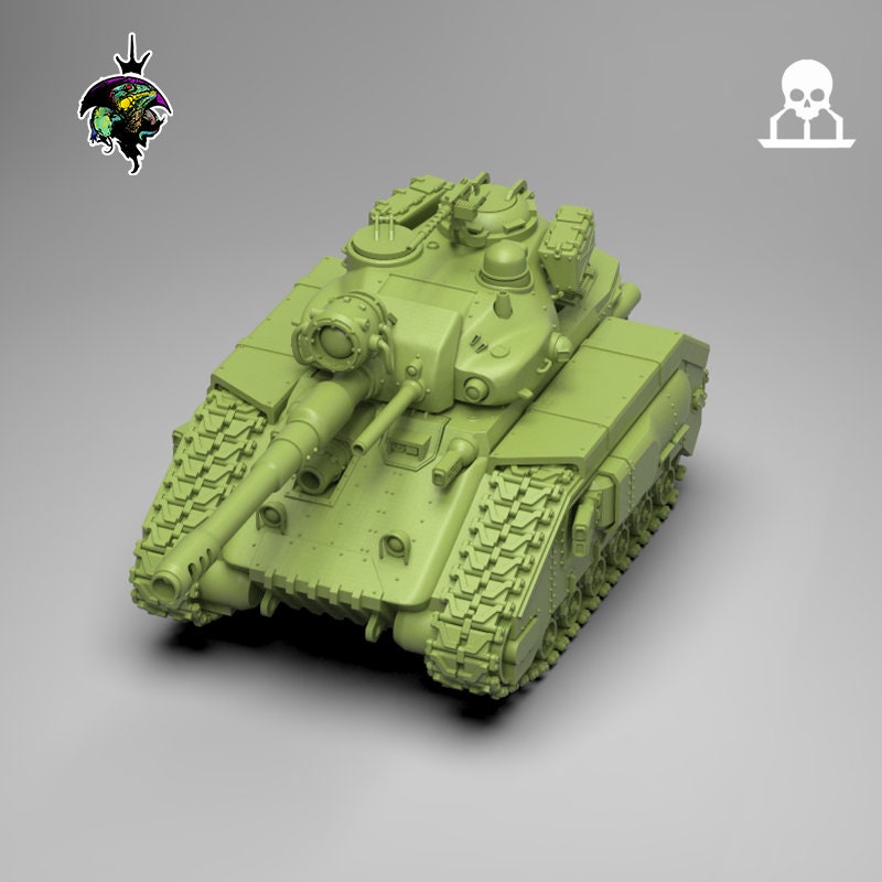 Caiman Heavy Battle Tank, By Reptilian Overlords, Modular Heavy Battle Tank Proxy for Sci-Fi Wargames
