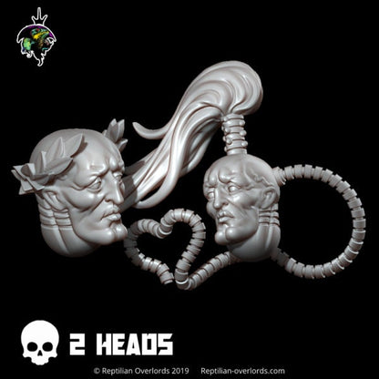 Handsome War Masters heads set, Modular Fabulous 'Stodes Miniatures by Reptilian Overlords,  conversion bits for Sci-Fi Wargames