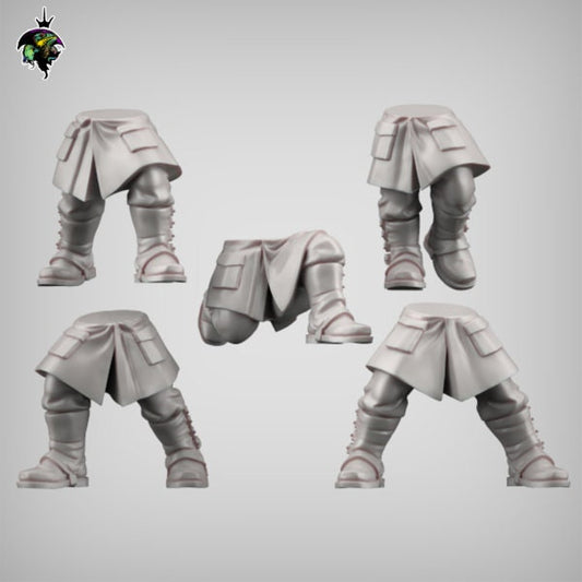 Medium Coat Legs set, Modular Sci-Fi Guardsmen Miniatures by Reptilian Overlords, Guardsmen Bits for Sci-Fi Wargames