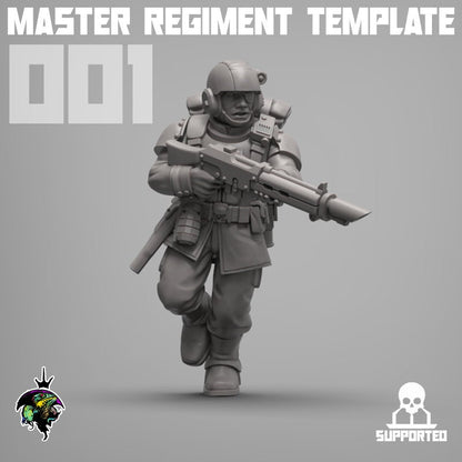 Master Regiment Template Base Set Miniatures by Reptilian Overlords,  Imperial guard infantry regiment