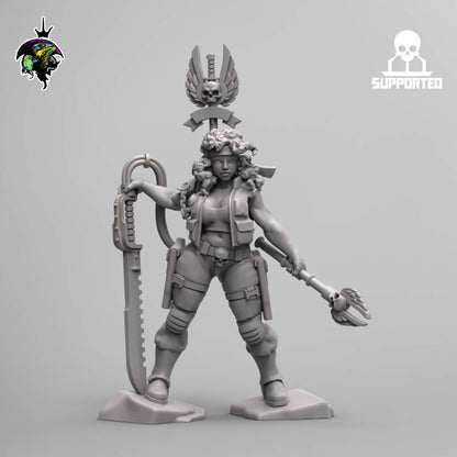 Alexandra Axiom, Ursula Proxy, Sci-Fi Guardsmen Miniatures by Reptilian Overlords,  Imperial guard for Sci-Fi Wargames