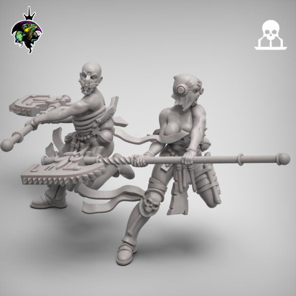 Choppy Zealots, Female Executioner Miniatures by Reptilian Overlords,  Inquisition infantry regiment
