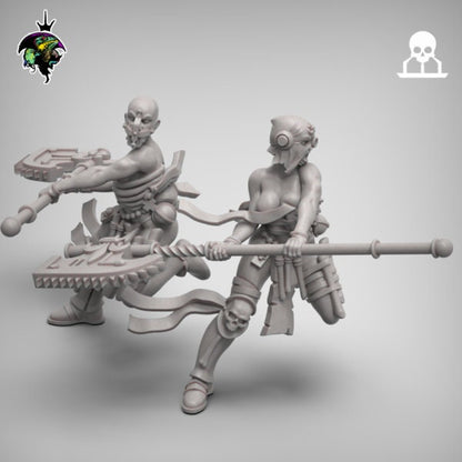 Choppy Zealots, Female Executioner Miniatures by Reptilian Overlords,  Inquisition infantry regiment
