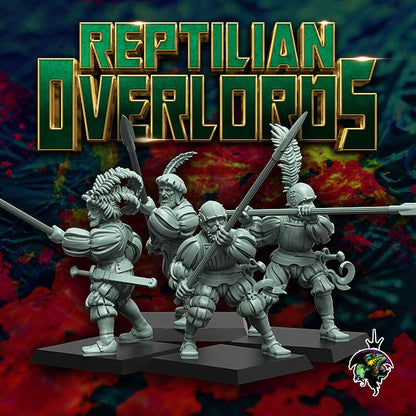 Imperial Landsknecht Spears and Halberds Miniatures, Bits and Weapon Conversions by Reptilian Overlords for Fantasy Wargames