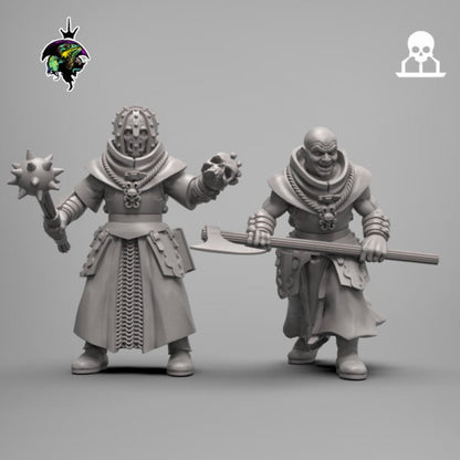 Modular Flagellants, Warrior Priests and Zealots, Witch Hunter Warband. Fantasy Miniatures by Reptilian Overlords, perfect for Wargames