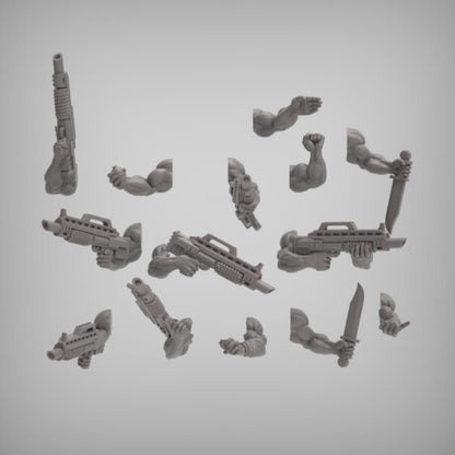 Spacenam 1.0, Sci-Fi Jungle Fighter Miniatures by Reptilian Overlords, Guard infantry regiment