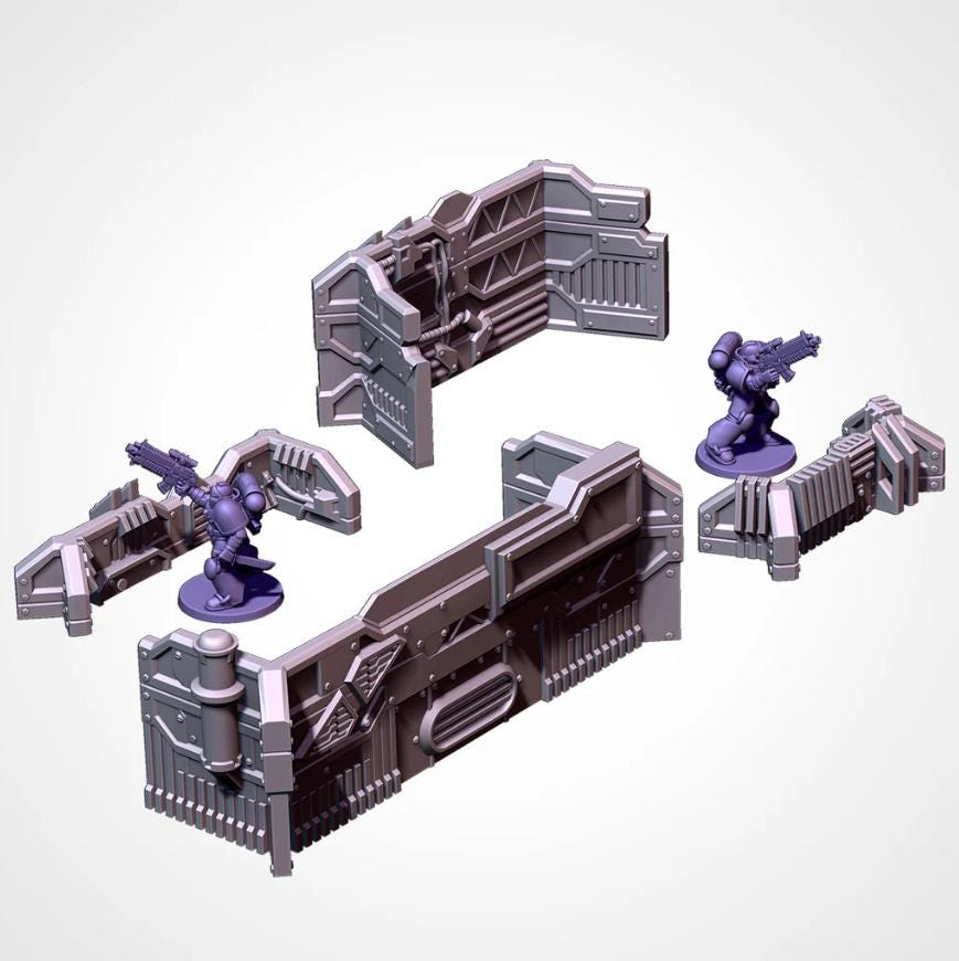 Sci-Fi City Txarli Factory Imperial Building modular Cityscape Set, Perfect for Tabletop Wargames