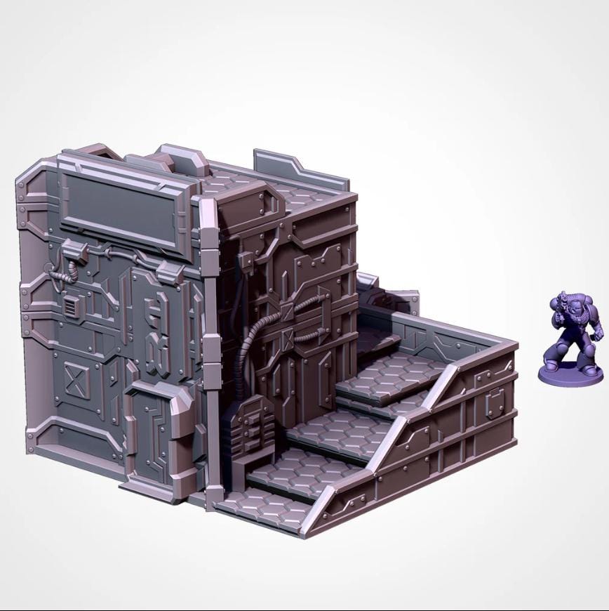 Sci-Fi City Txarli Factory Imperial Building modular Cityscape Set, Perfect for Tabletop Wargames