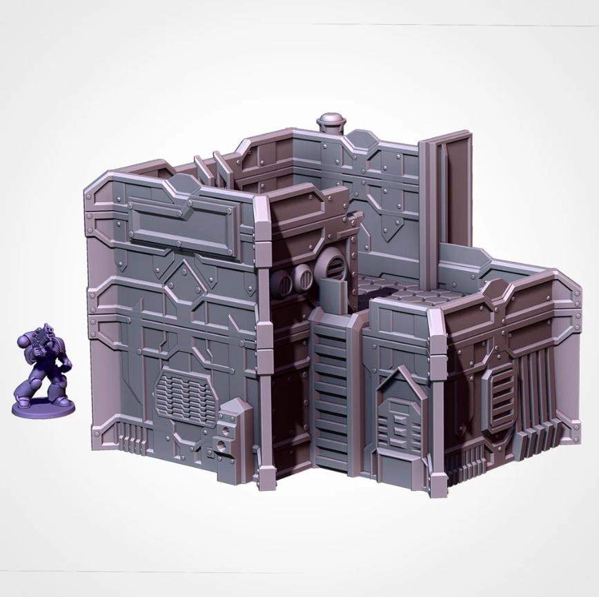 Sci-Fi City Txarli Factory Imperial Building modular Cityscape Set, Perfect for Tabletop Wargames