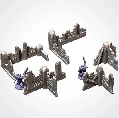 City Ruins GW Txarli Factory Imperial Building modular Cityscape Set, Perfect for Tabletop Wargames