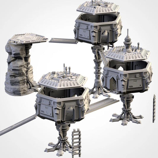 City Ruins GW Txarli Factory Imperial Building modular Cityscape Set, Perfect for Tabletop Wargames