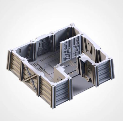 Modular Defense Bunkers Txarli Factory Imperial Building modular Cityscape Set, Perfect for Tabletop Wargames