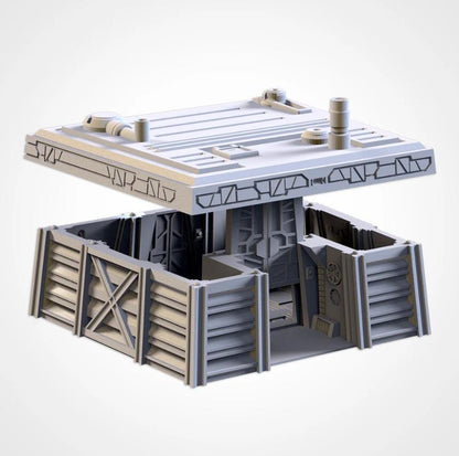 Modular Defense Bunkers Txarli Factory Imperial Building modular Cityscape Set, Perfect for Tabletop Wargames