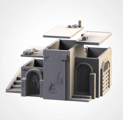 Sci-Fi Desert City Txarli Factory Imperial Building modular Cityscape Set, Perfect for Tabletop Wargames