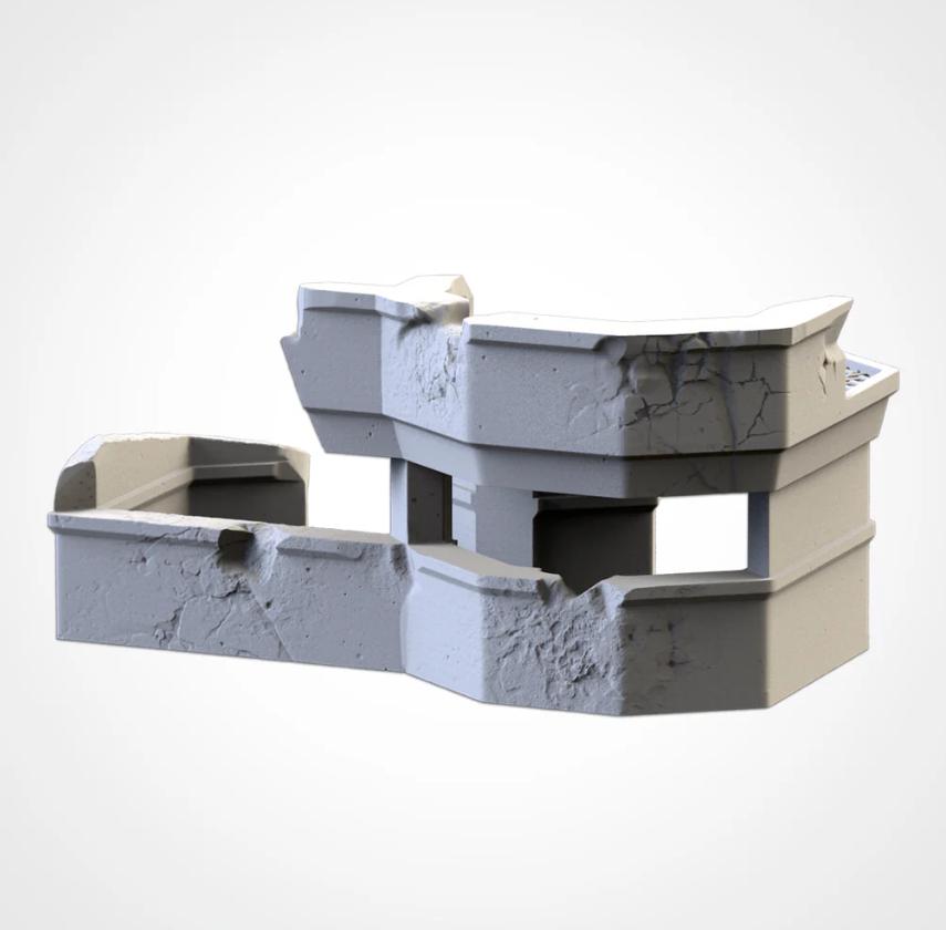 WAR BUNKERS Txarli Factory Imperial Building modular Cityscape Set, Perfect for Tabletop Wargames