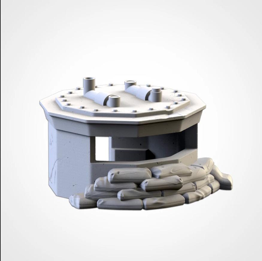 WAR BUNKERS Txarli Factory Imperial Building modular Cityscape Set, Perfect for Tabletop Wargames