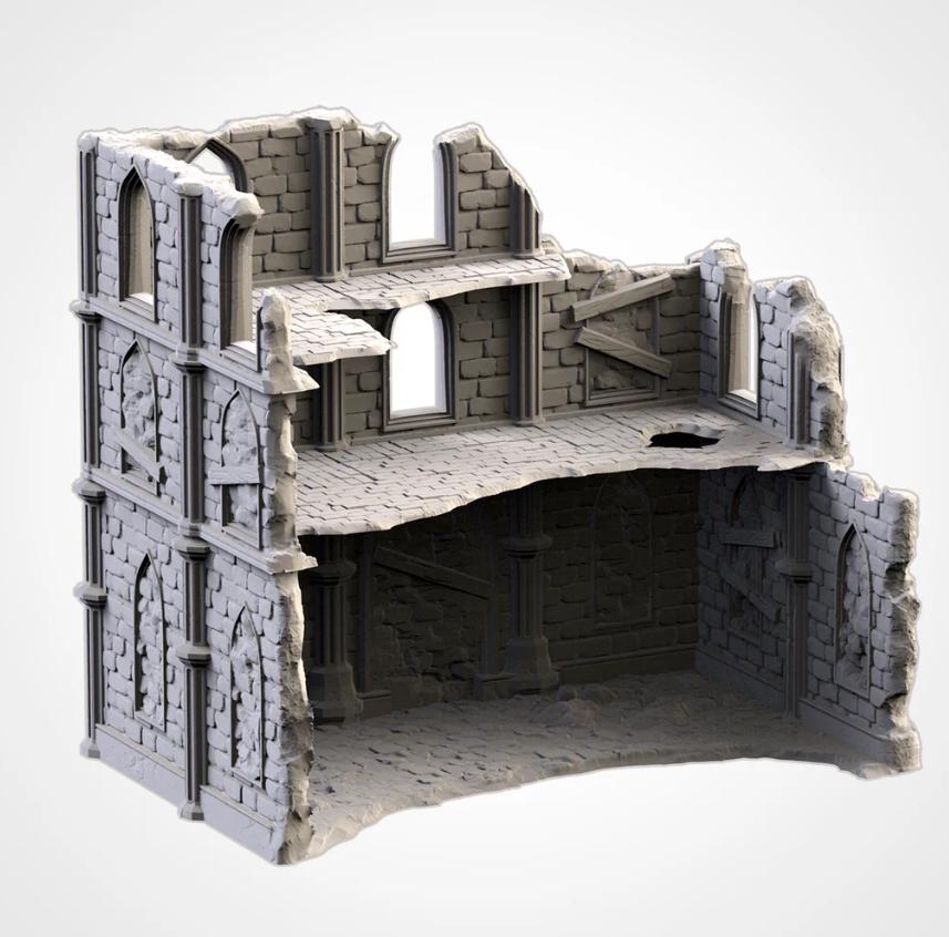 Modular TEMPLE RUINS Txarli Factory Imperial Building Terrain Cityscape Set, Perfect for Tabletop Wargames