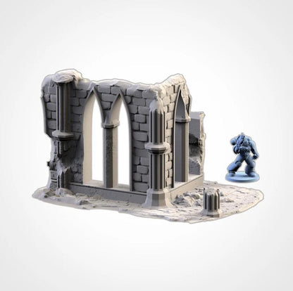 Modular TEMPLE RUINS Txarli Factory Imperial Building Terrain Cityscape Set, Perfect for Tabletop Wargames