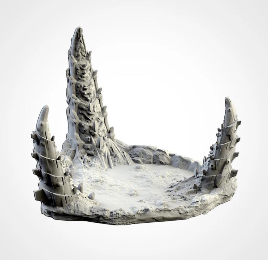 Modular ALIEN TERRAIN Txarli Factory Infected Tyranid Building Terrain Cityscape Set, Perfect for Tabletop Wargames