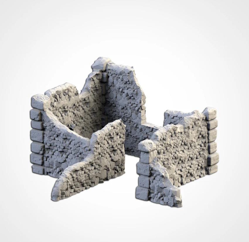 Modular ABANDONED TOWN Txarli Factory Terrain Cityscape Set, Perfect for Tabletop Wargames