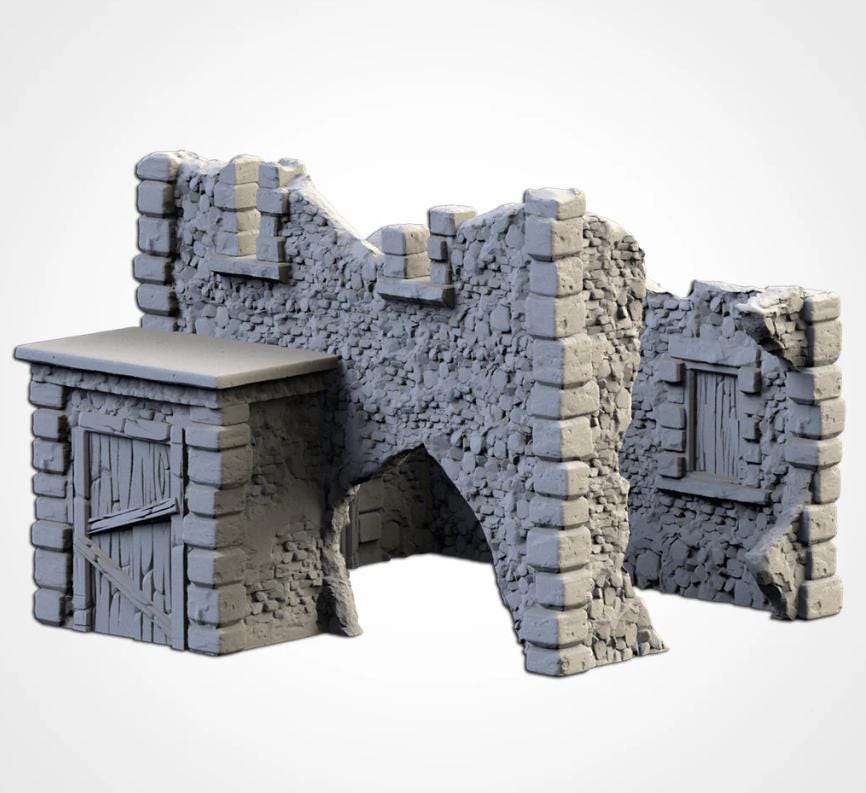Modular ABANDONED TOWN Txarli Factory Terrain Cityscape Set, Perfect for Tabletop Wargames