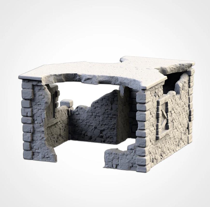 Modular ABANDONED TOWN Txarli Factory Terrain Cityscape Set, Perfect for Tabletop Wargames