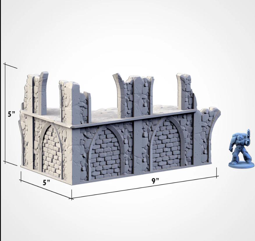 Modular CITY RUINS WTC set Txarli Factory Ruined 40k Building Terrain Cityscape Set, Perfect for Tabletop Wargames