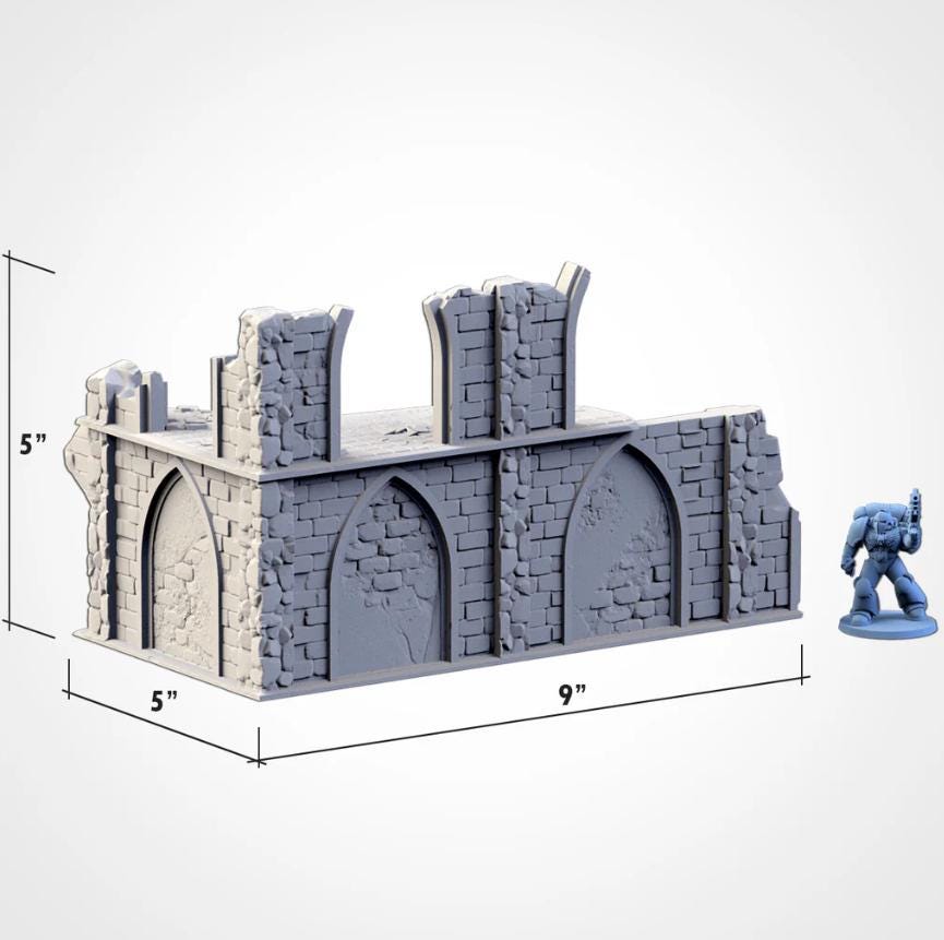 Modular CITY RUINS WTC set Txarli Factory Ruined 40k Building Terrain Cityscape Set, Perfect for Tabletop Wargames