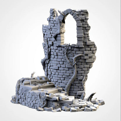 ABANDONED CITY RUINS Modular Wargaming Overgrown Ruins Terrain by Txarli Factory for Tabletop Wargames