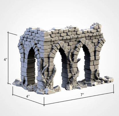 ABANDONED CITY RUINS Modular Wargaming Overgrown Ruins Terrain by Txarli Factory for Tabletop Wargames