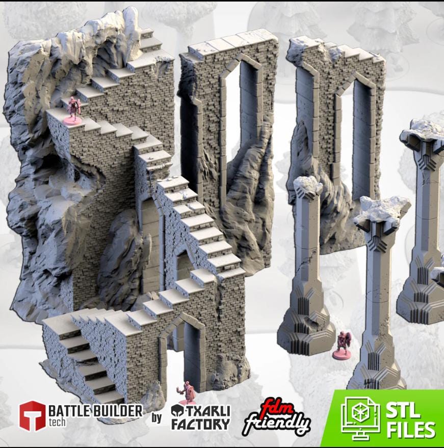 Dwarven Mines Txarli Factory Dwarven Holds modular Terrain Set, Perfect for Tabletop Wargames