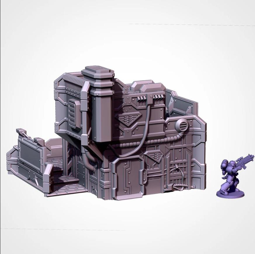 Sci-Fi City Txarli Factory Imperial Building modular Cityscape Set, Perfect for Tabletop Wargames