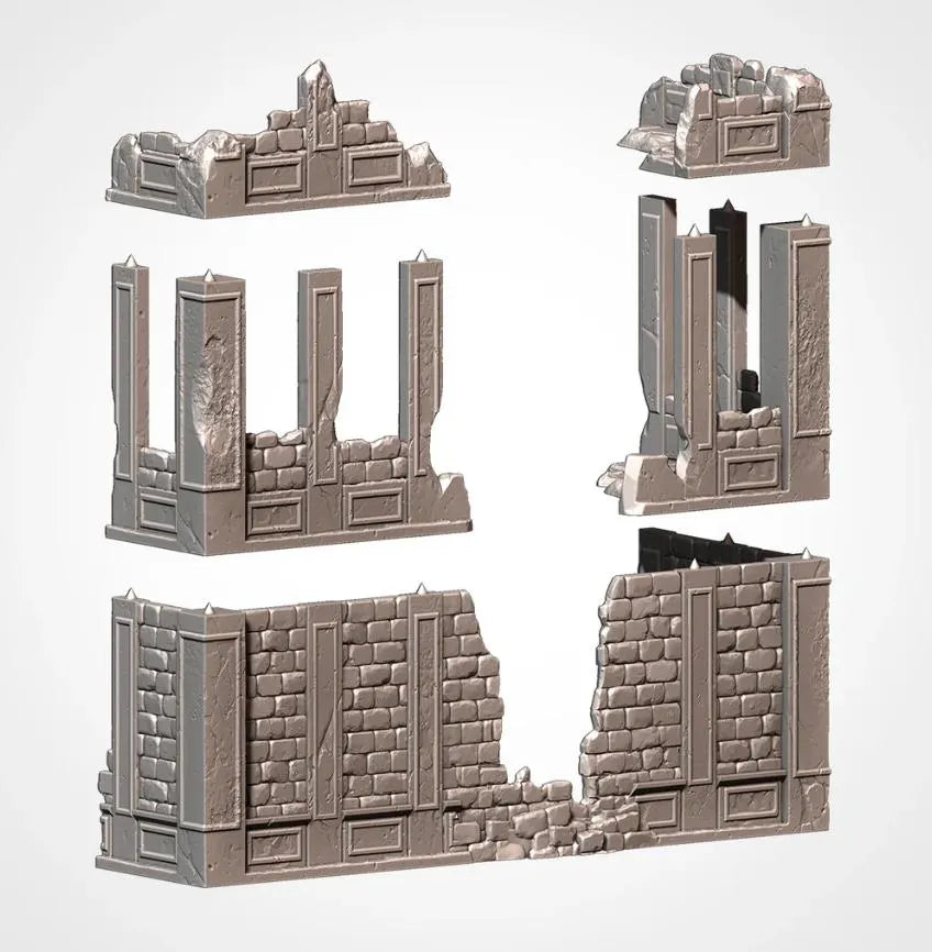 City Ruins GW Txarli Factory Imperial Building modular Cityscape Set, Perfect for Tabletop Wargames