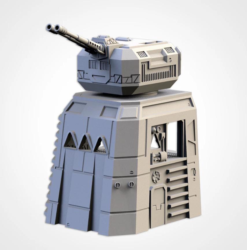 Modular Defense Turrets GW Txarli Factory Imperial Building modular Cityscape Set, Perfect for Tabletop Wargames