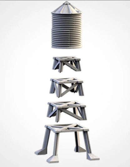 Modular Silos and Storage Tanks Ork Txarli Factory Imperial Building modular Cityscape Set, Perfect for Tabletop Wargames