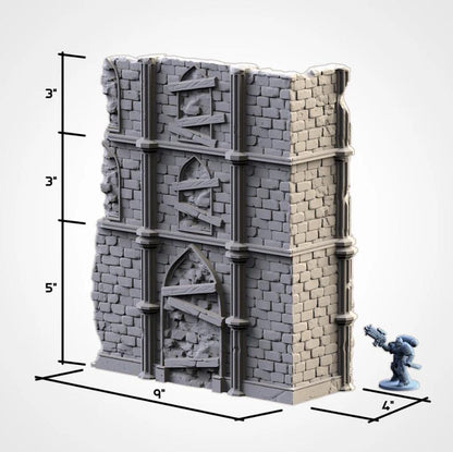 Modular TEMPLE RUINS Txarli Factory Imperial Building Terrain Cityscape Set, Perfect for Tabletop Wargames